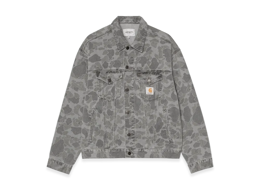 Carhartt WIP Duck Helston Jacket "Camo Duck, Black(Heavy Bleached)"