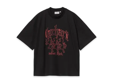 Carhartt WIP S/S Hackwork T "Black(Heavy Stone Wash)"