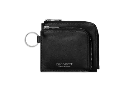 Carhartt WIP Double Vegas Zip Wallet "Black/Silver"
