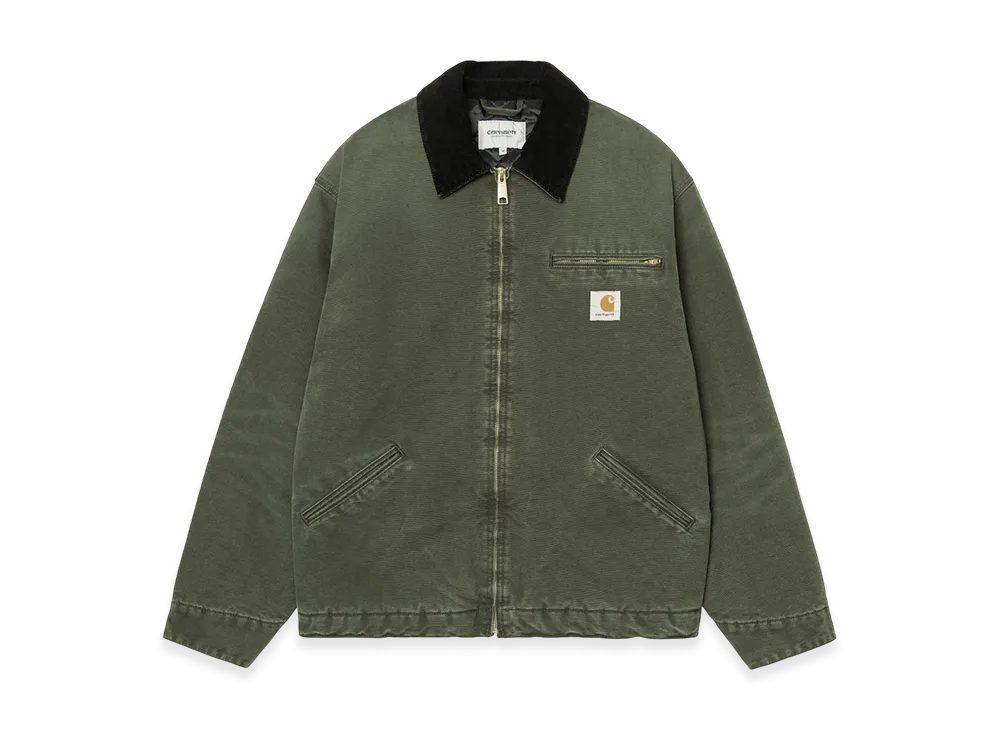 Carhartt WIP OG Detroit Jacket "Olive/Black(Stone Canvas)"