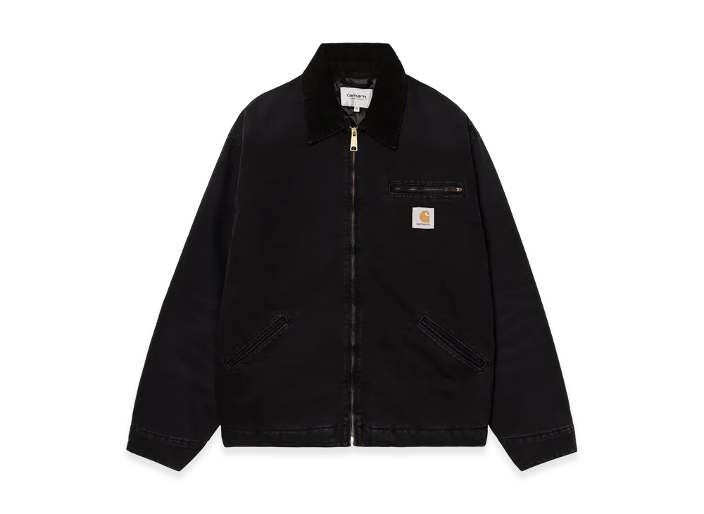 Carhartt WIP OG Detroit Jacket "Black/Black(Stone Canvas)"