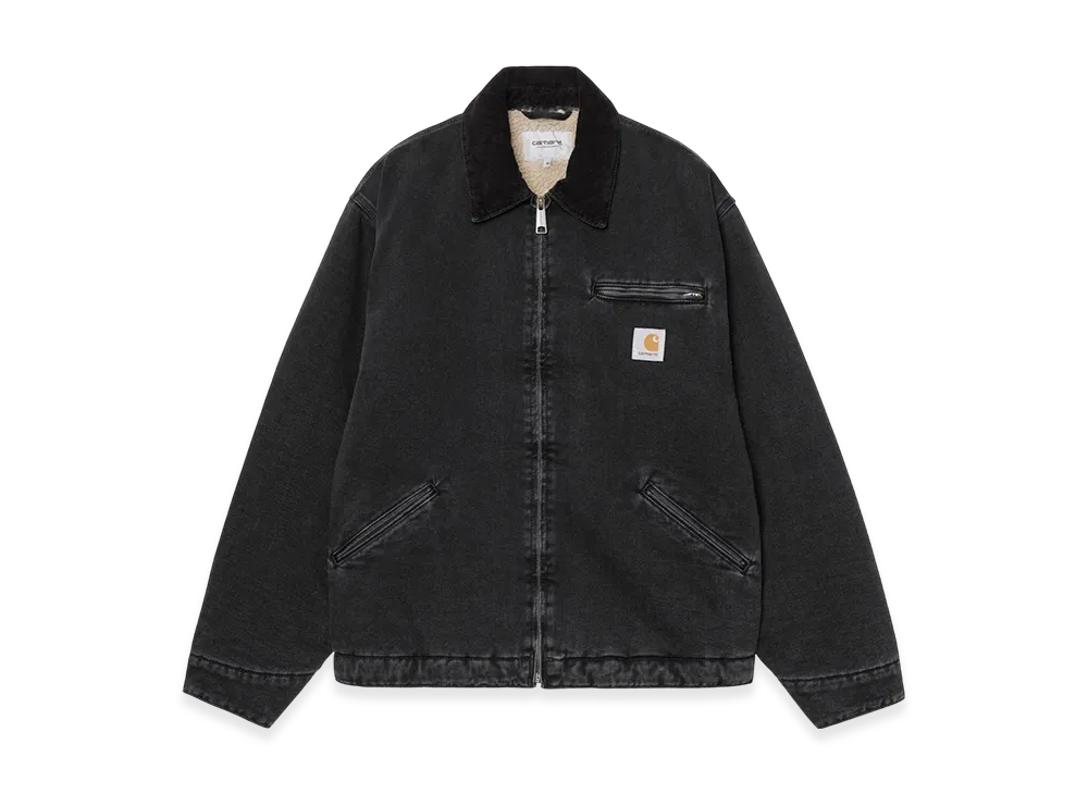 Carhartt WIP OG Detroit Jacket "Black/Black(Stone Washed)"