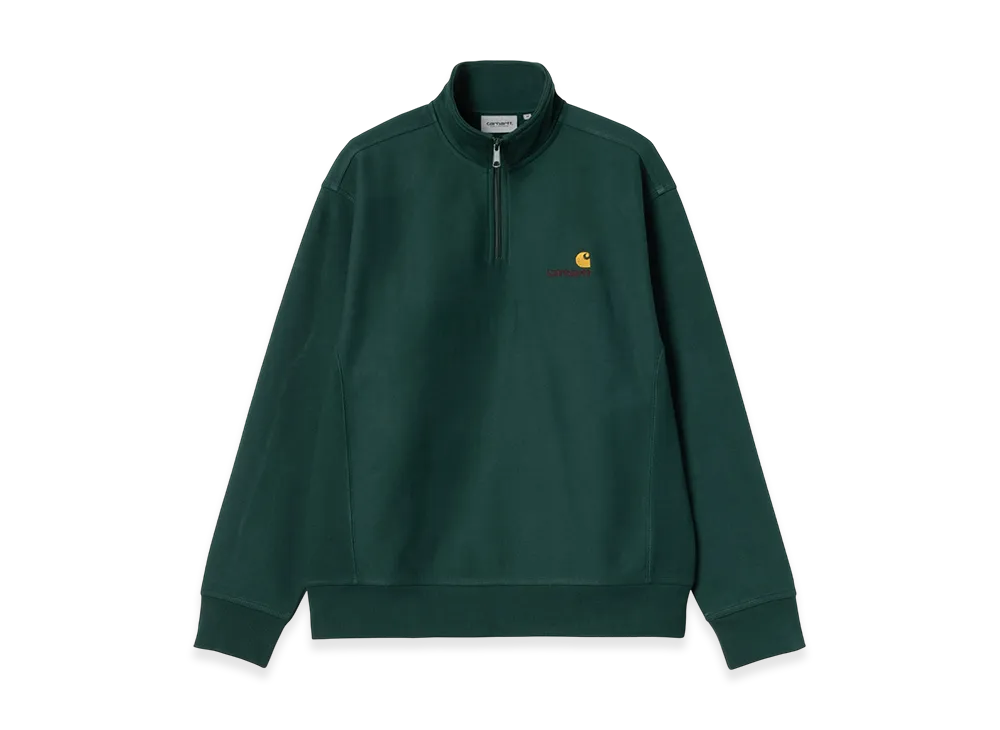 Carhartt WIP Half Zip American Script Sweat "Dark Fir"