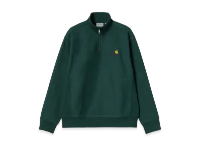 Carhartt WIP Half Zip American Script Sweat "Dark Fir"