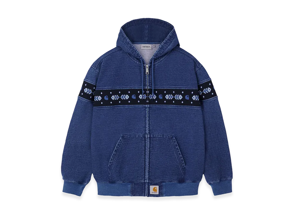 Carhartt WIP Hooded Southwest Sweatshirt "Blue Indigo Overdyed"
