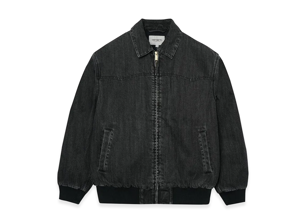 Carhartt WIP Og Santa Fe Jacket "Black Enzyme Bleach Washed"