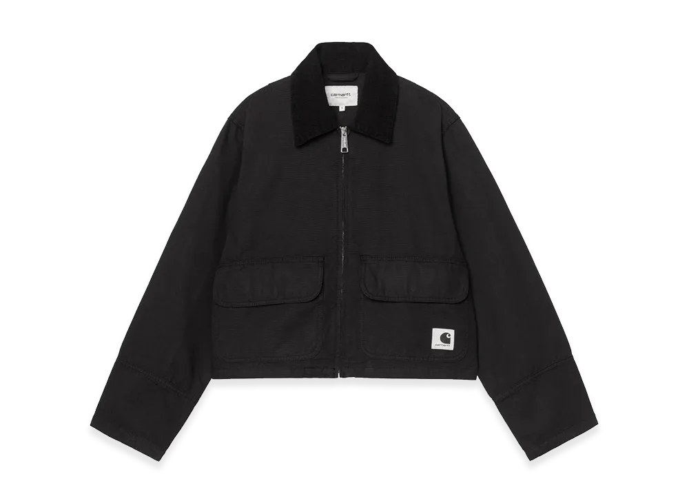 Carhartt WIP Women's Prescott Jacket "Black/Black(Garment Dyed)"