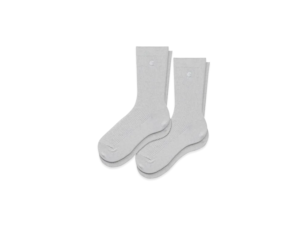 Carhartt WIP Madison Pack Socks "Ash Heather/White"