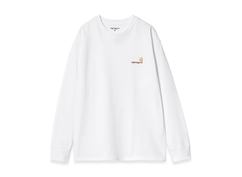 Carhartt WIP L/S American Script T-Shirt "White"