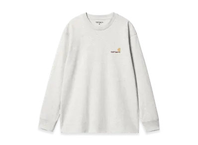 Carhartt WIP L/S American Script T-Shirt "Ash Heather"