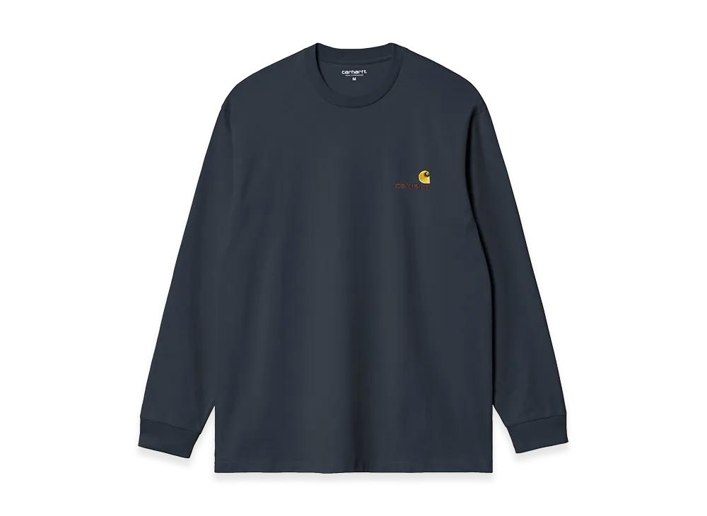 Carhartt WIP L/S American Script T-Shirt "Deep Night"