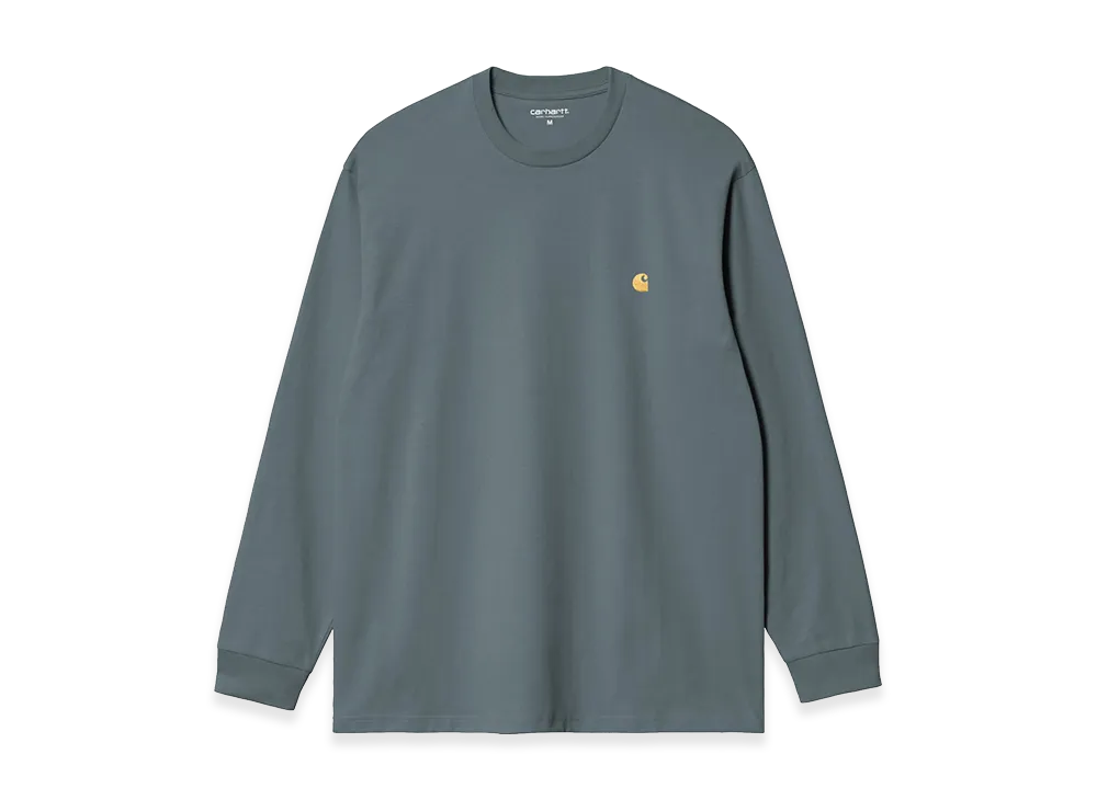 Carhartt WIP L/S Chase T-Shirt "Cozy Blue/Gold"