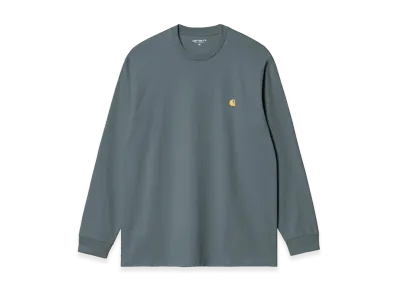 Carhartt WIP L/S Chase T-Shirt "Cozy Blue/Gold"