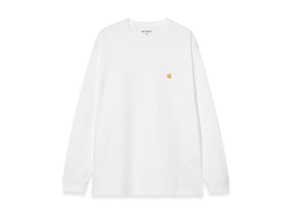 Carhartt WIP L/S Chase T-Shirt "White/Gold"