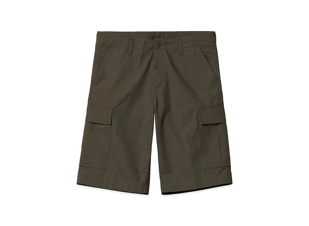 Carhartt WIP Regular Cargo Short Pants 'Columbia' Ripstop Cypress Rinsed "Olive"