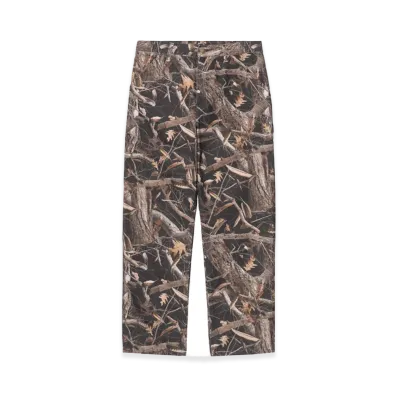 Carhartt WIP Single Knee Pant "Camo Feather Tree, Black Heavy Stone Wash"