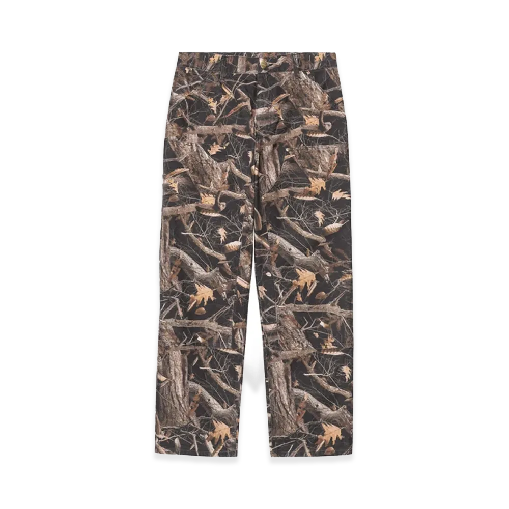 Carhartt WIP Double Knee Pant "Camo Feather Tree, Black Heavy Stone Wash"