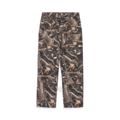 Carhartt WIP Double Knee Pant "Camo Feather Tree, Black Heavy Stone Wash"