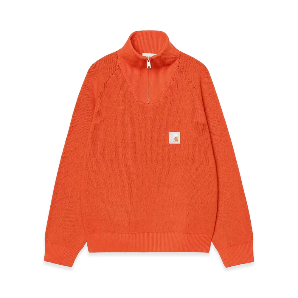 Carhartt WIP x Patta Half Zip Sweater "Safety Orange/Black"