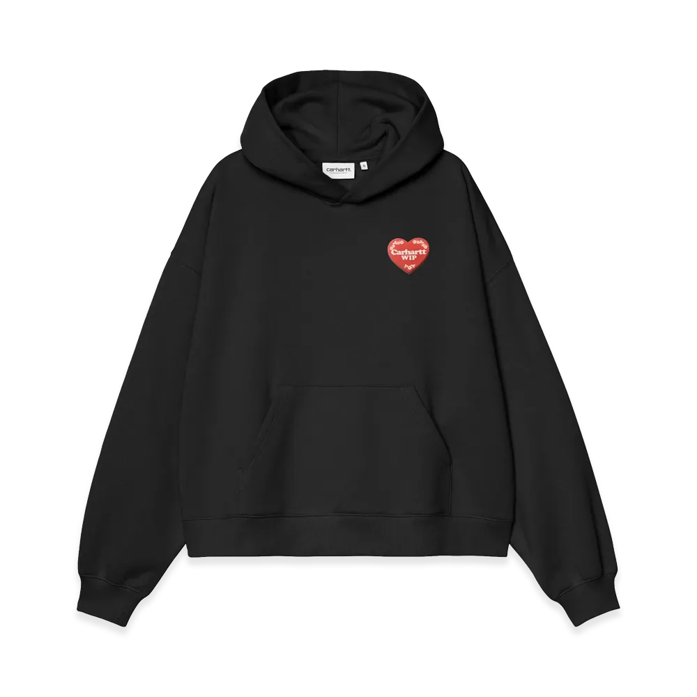 Carhartt WIP Women's Hooded Hartt Case Sweatshirt "Black"