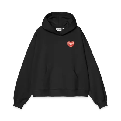 Carhartt WIP Women's Hooded Hartt Case Sweatshirt "Black"