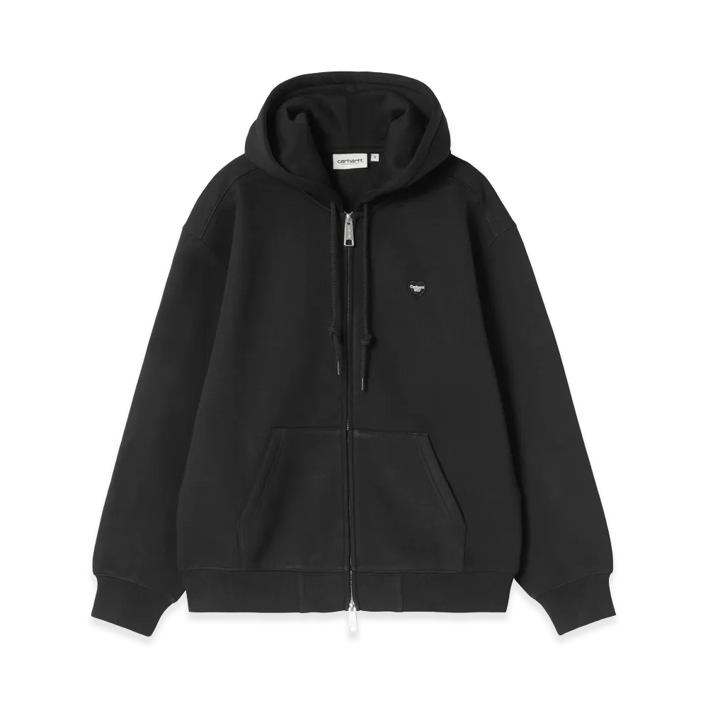 Carhartt WIP Women's Hooded Small Heart Patch Jacket "Black/Black"