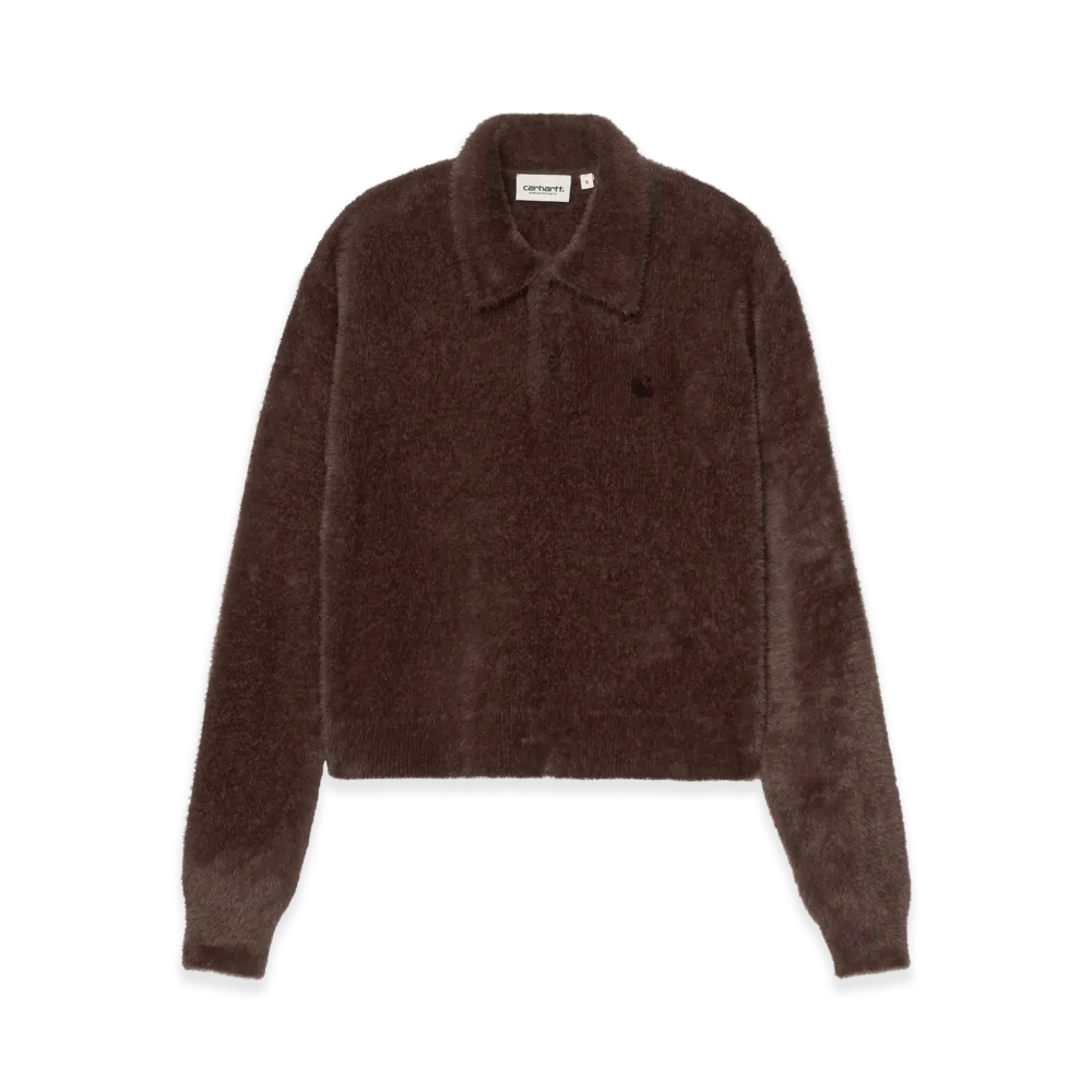 Carhartt WIP Women's L/S Maine Polo Sweater "Palisander/Palisander"