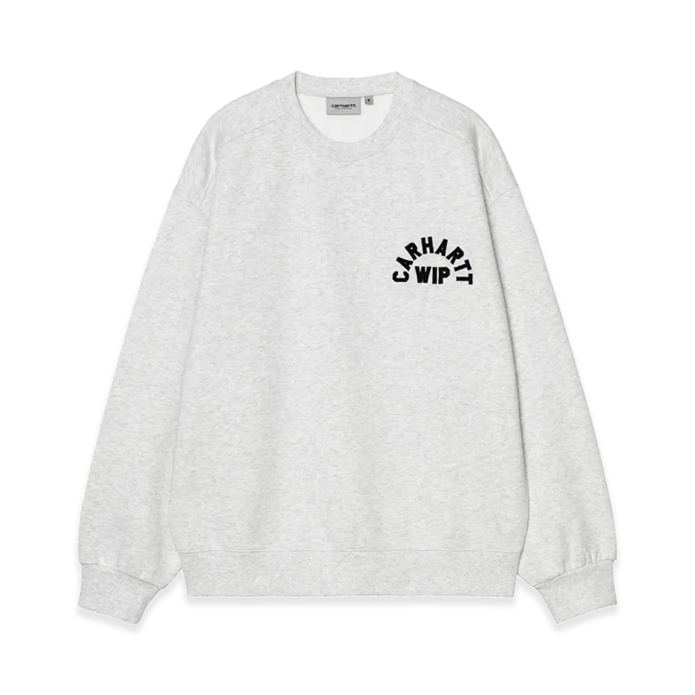 Carhartt WIP Arch Script Sweatshirt "Ash Heather/Dark Navy Stone Washed"