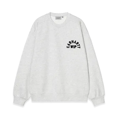 Carhartt WIP Arch Script Sweatshirt "Ash Heather/Dark Navy Stone Washed"