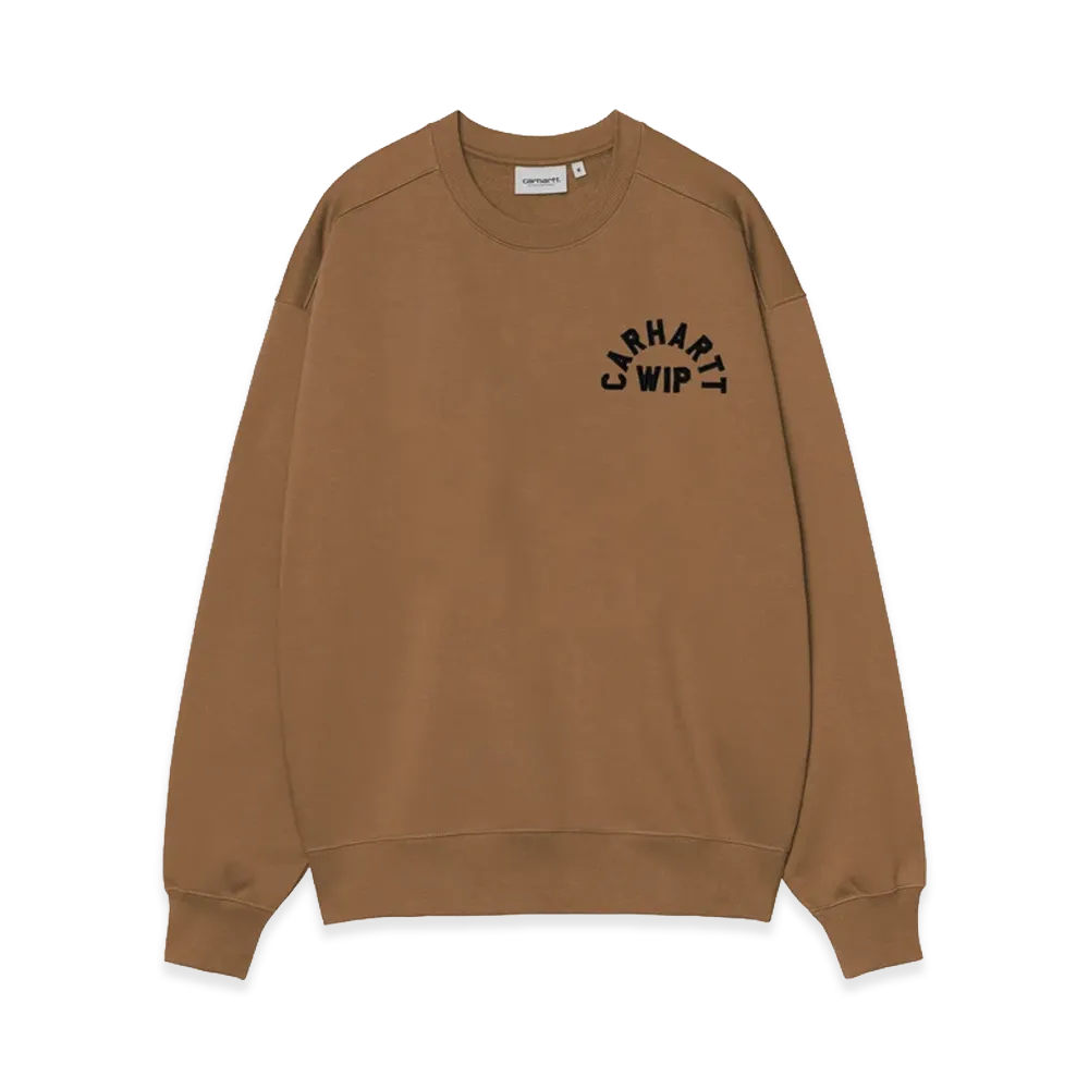 Carhartt WIP Arch Script Sweatshirt "WIP H Brown/Black Stone Washed"