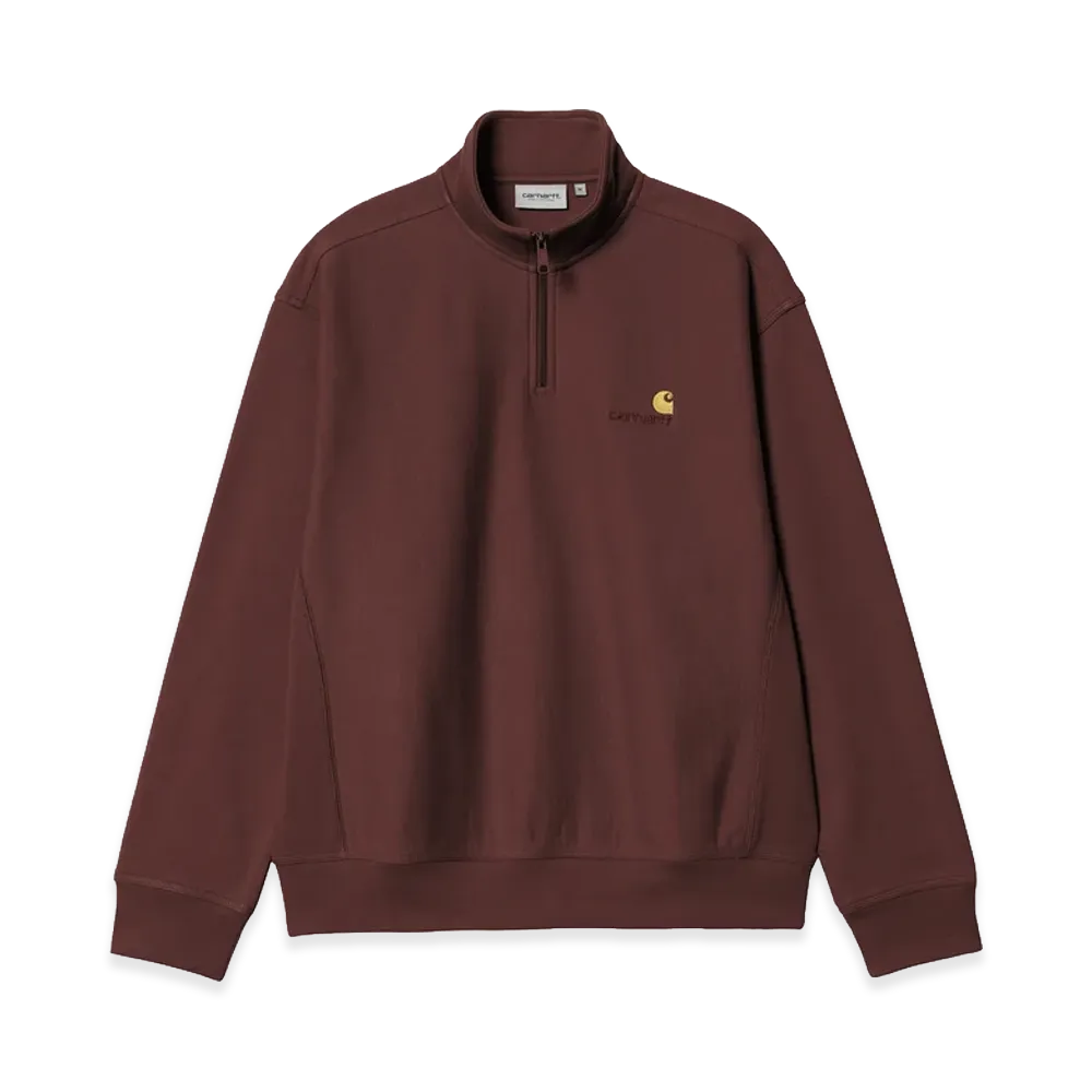 Carhartt WIP Half Zip American Script Sweatshirt "Amarone"