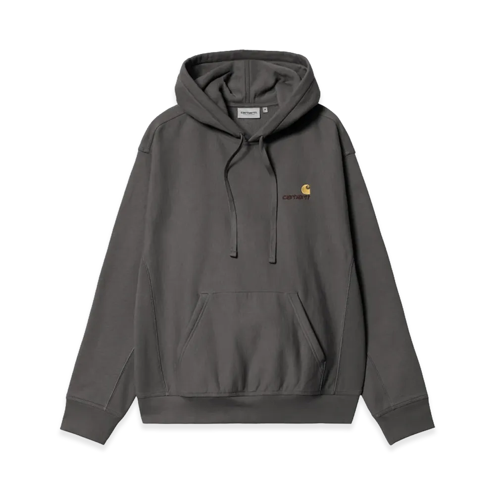 Carhartt WIP Hooded American Script Sweatshirt "Graphite"