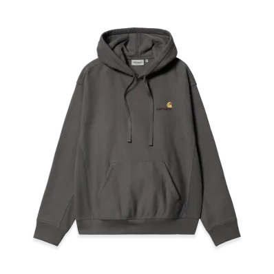 Carhartt WIP Hooded American Script Sweatshirt "Graphite"