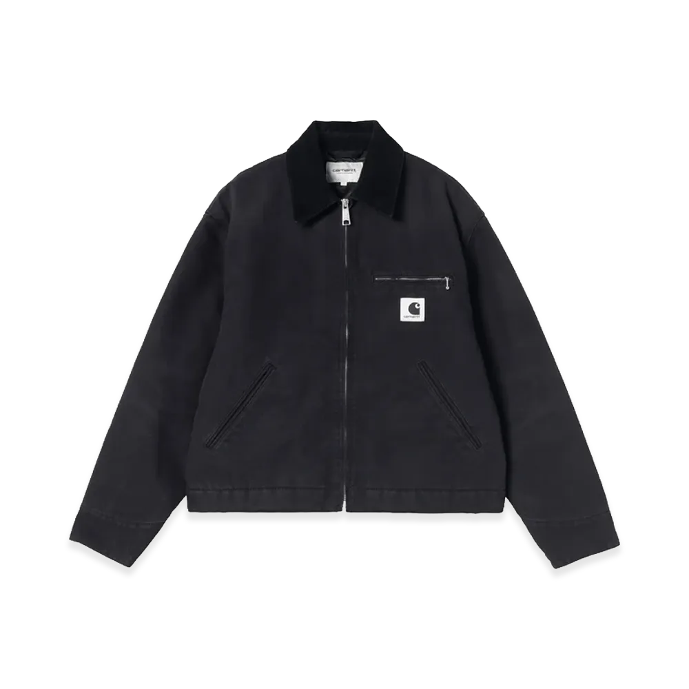 Carhartt WIP Women's OG Detroit Jacket "Black/Black Stone Canvas"