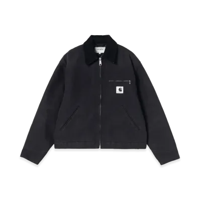Carhartt WIP Women's OG Detroit Jacket "Black/Black Stone Canvas"