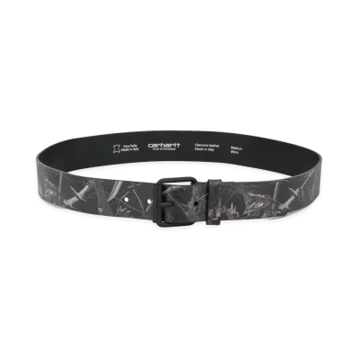 Carhartt WIP Camo Feather Tree Leather Belt "Black"