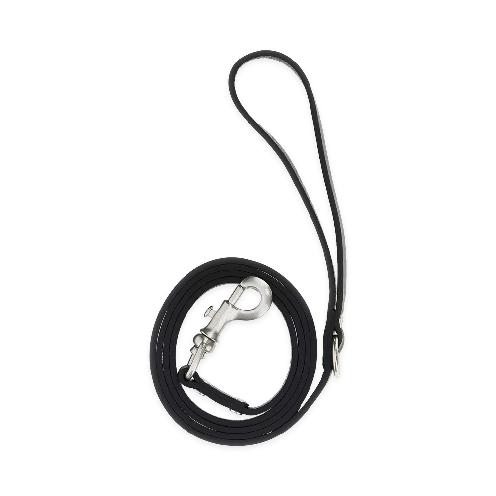 Carhartt WIP Leather Script Studs DOG Leash "Black"