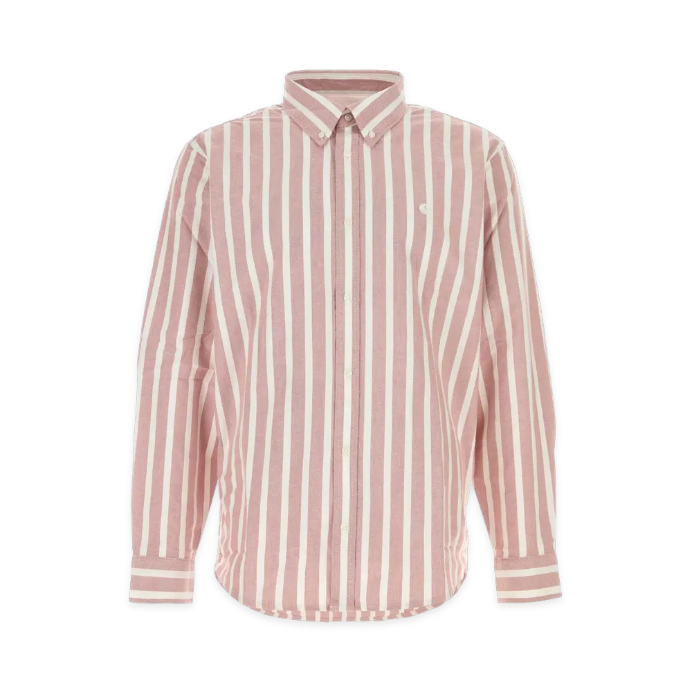 Carhartt WIP Embroidered Oxford L/S Deven Shirt "Pink"