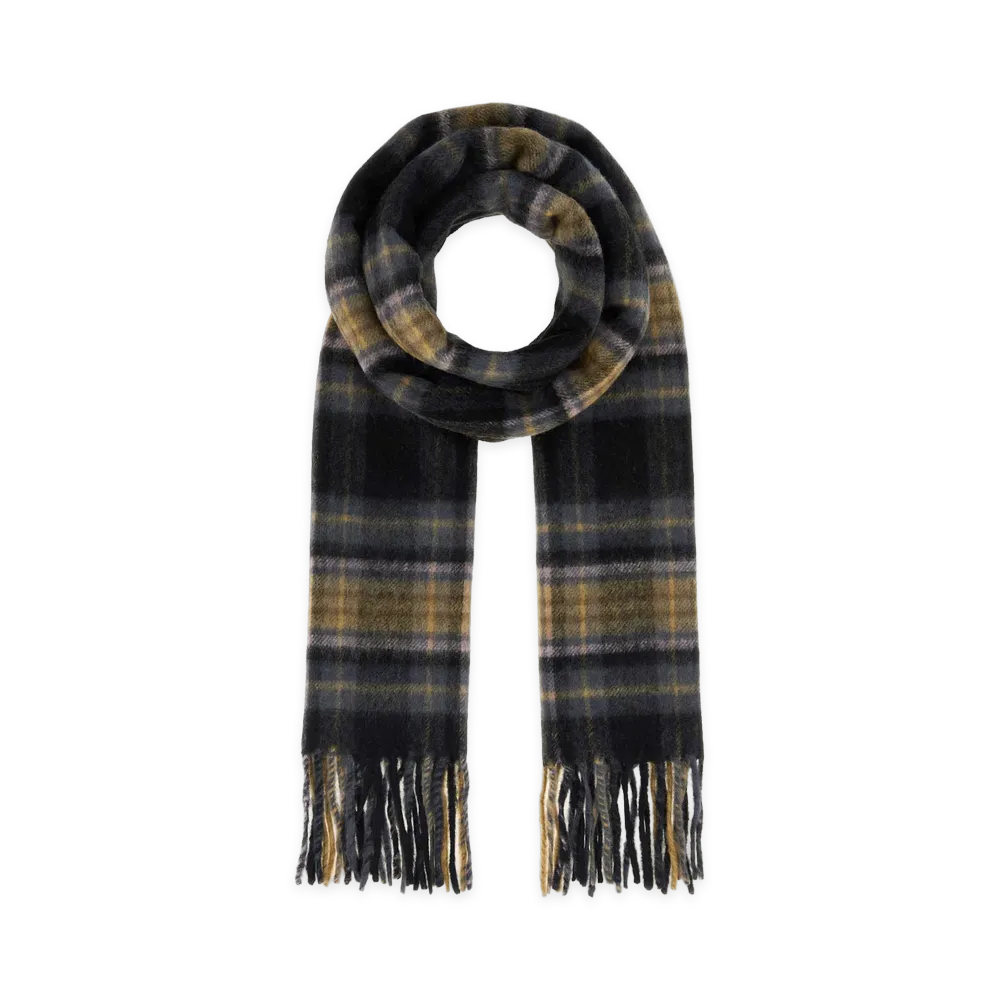 Carhartt WIP Embroidered Wool Blend Parson Scarf "Gray/Yellow"