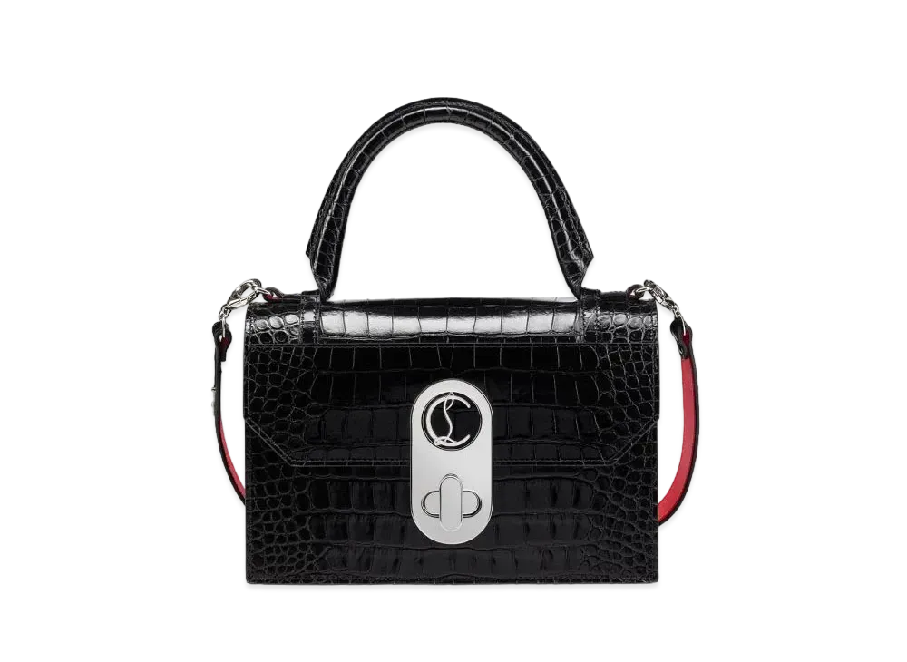 Christian Louboutin Elisa Top Handell Medium "Black/Silver"