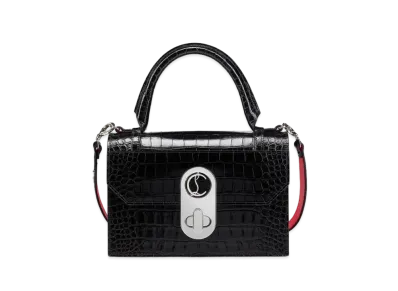 Christian Louboutin Elisa Top Handell Medium "Black/Silver"