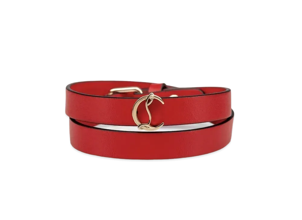 Christian Louboutin Loubilink Logo Bracelet Double "Red/Gold"