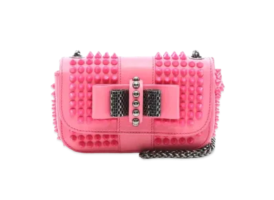 Christian Louboutin Sweet Charity Studs Leather Shoulder Bag "Pink"