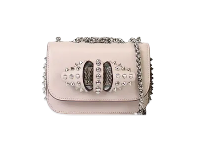 Christian Louboutin Sweet Charity Studs Leather Shoulder Bag "Gray"