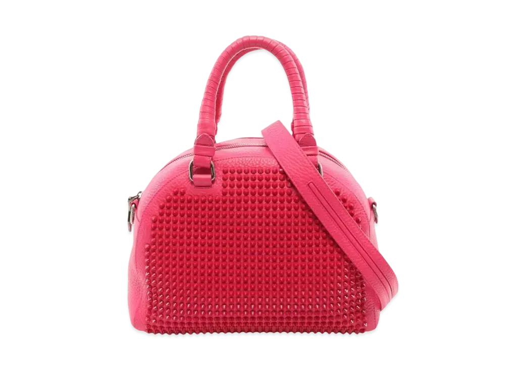 Christian Louboutin Panettone Studs Leather 2Way Bag "Pink"