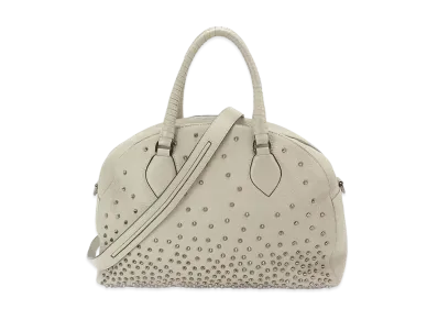 Christian Louboutin Panettone Studs Leather 2Way Bag "Gray"