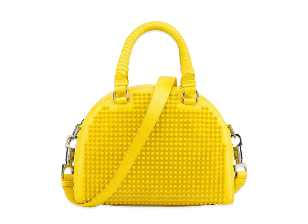 Christian Louboutin Panettone Studs Leather 2Way Bag "Yellow"
