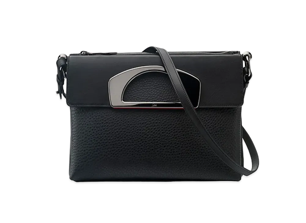 Christian Louboutin Passage Leather Shoulder Bag "Black"