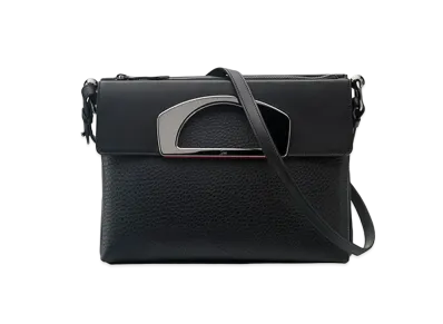 Christian Louboutin Passage Leather Shoulder Bag "Black"