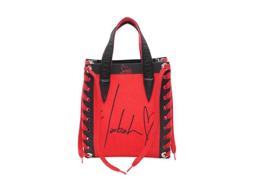 Christian Louboutin Cabalace Canvas Tote Bag "Red"